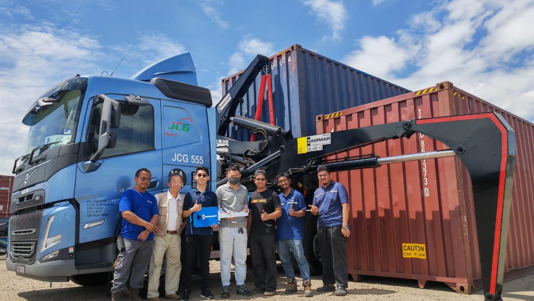 JCG transport fleet on highway